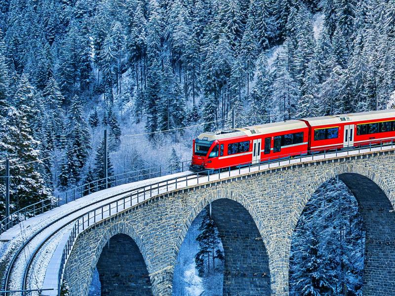 La ferrovia retica. Un treno nel cuore delle Alpi